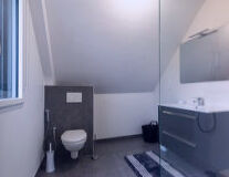 wall, indoor, sink, floor, bathroom, plumbing fixture, interior, shower, bathtub, toilet, room